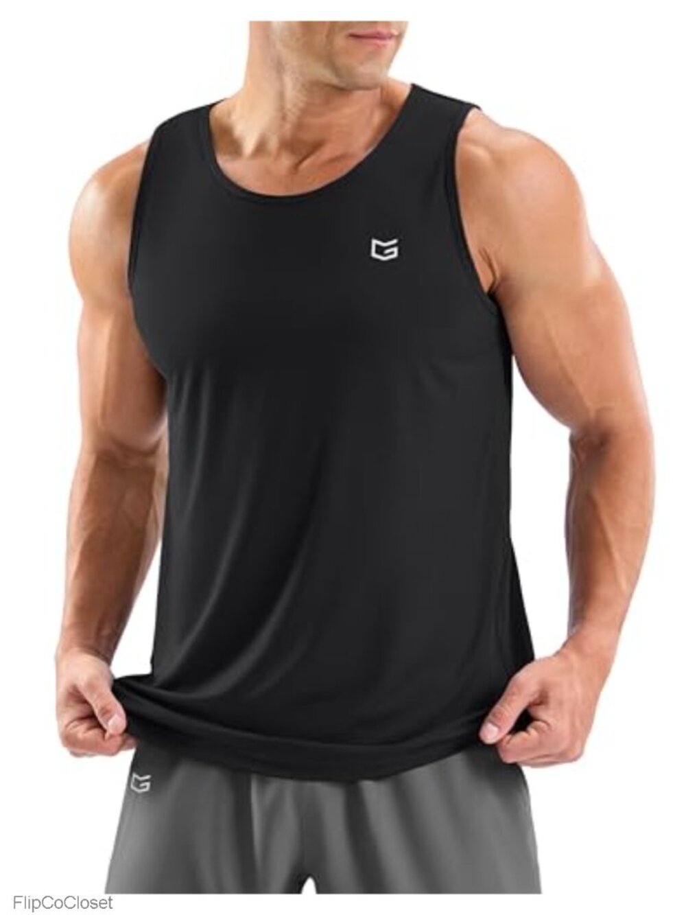 Mens Sleeveless Workout Muscle Tank Top Quick Dry UPF 50+ Gym Running